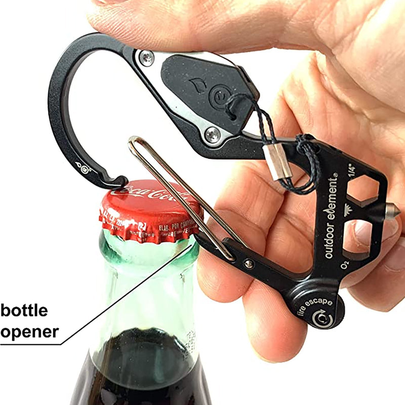 Load image into Gallery viewer, Outdoor Element Fire Escape Multitool Carabiner
