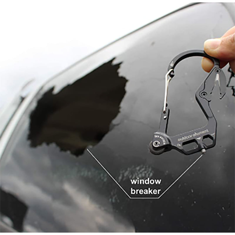 Load image into Gallery viewer, Outdoor Element Fire Escape Multitool Carabiner
