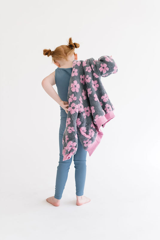 Flower Power Fleece Jacket in Pink