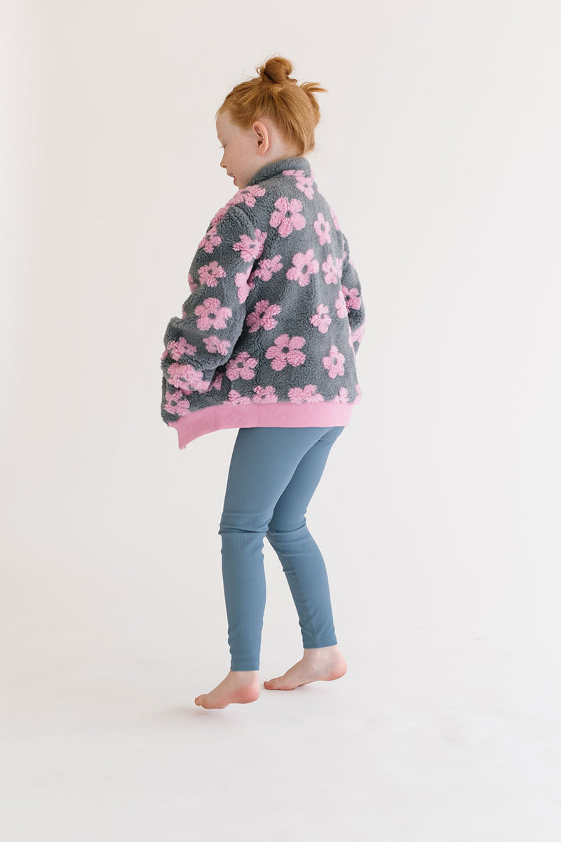 Load image into Gallery viewer, Flower Power Fleece Jacket in Pink
