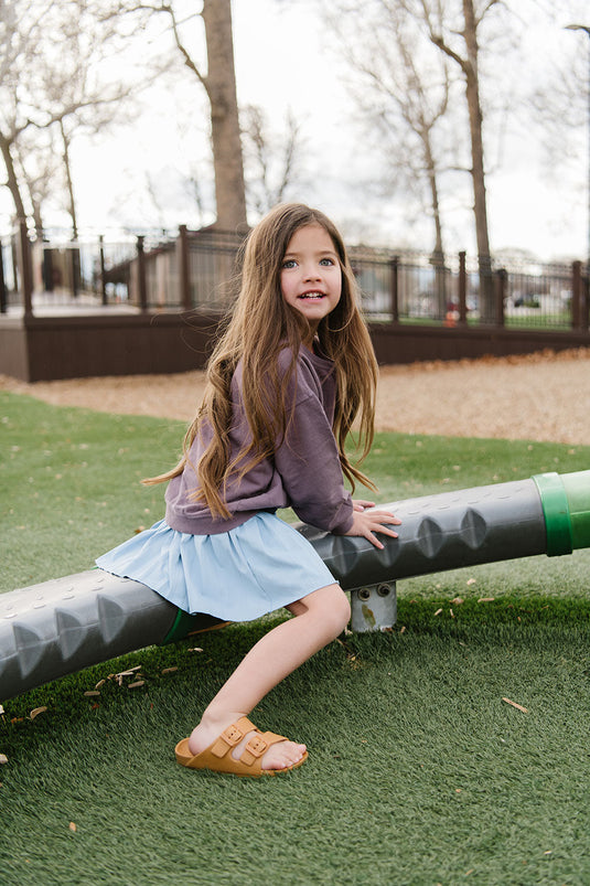Pleated Court Skort in Ocean
