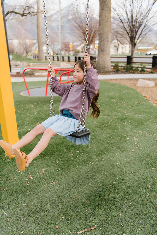 Pleated Court Skort in Ocean
