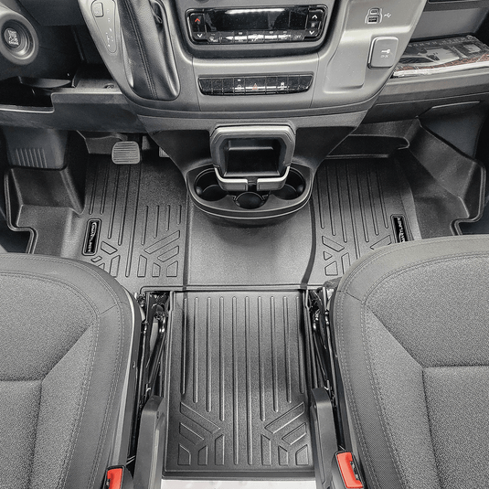 SMARTLINER Custom Fit Floor Mat Liner Set Compatible With 2018-2025 RAM Promaster