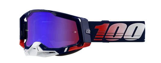100% Racecraft 2 Goggles - Republic - Red/Blue Mirror 50010-00022