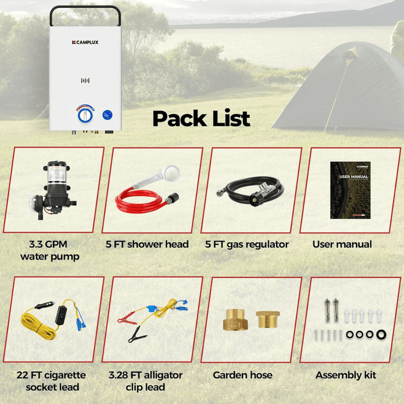 Load image into Gallery viewer, Camplux First F10 Pro LPG Camping Water Heater Pump Kit
