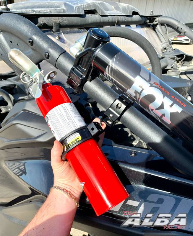 Load image into Gallery viewer, Alba Racing Quick Release Billet Fire Extinguisher Mount
