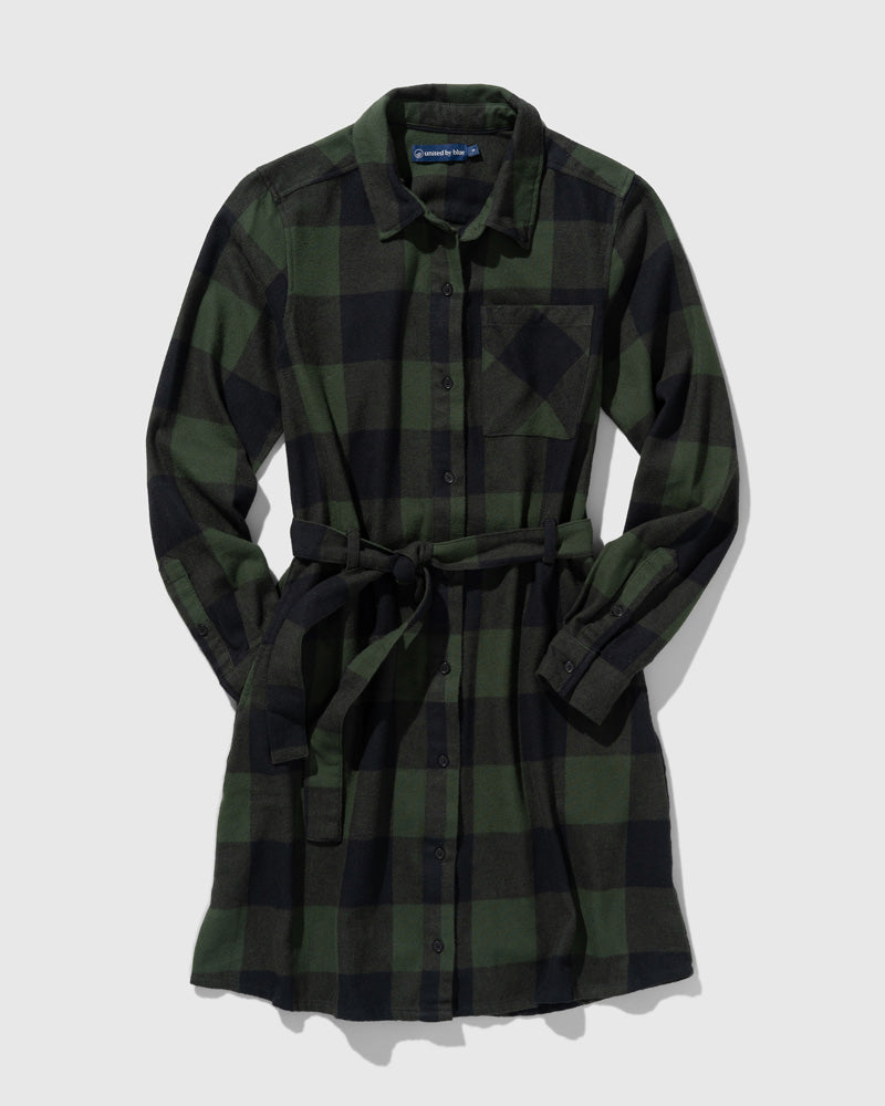 Load image into Gallery viewer, The Responsible Flannel Shirt Dress
