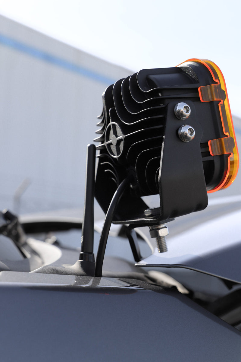 Load image into Gallery viewer, 2017+ F250/F350 100% Bolt On Hood Mounted Pillar Brackets
