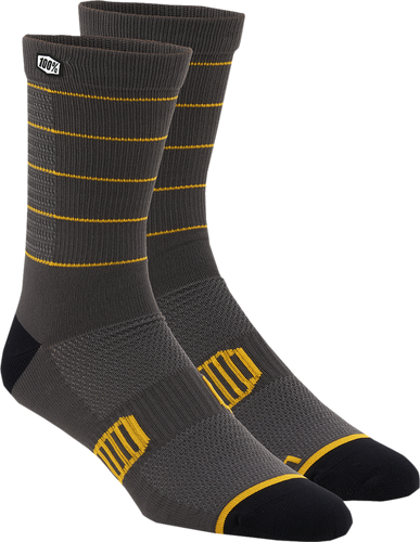100% Advocate Socks - Charcoal/Mustard - Large/XL 24017-459-18