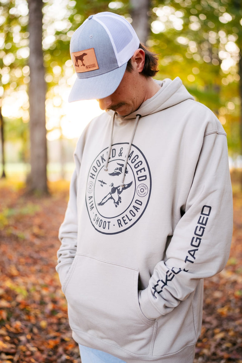 Load image into Gallery viewer, Aim. Shoot. Reload. Hoodie

