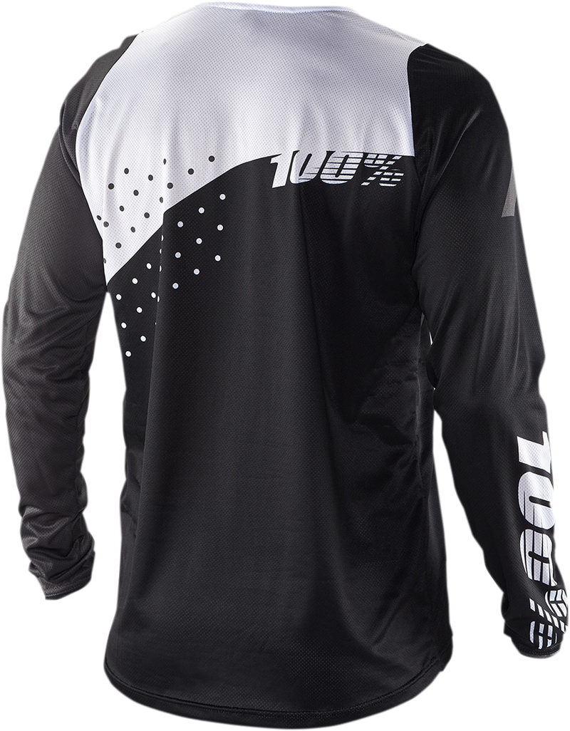Load image into Gallery viewer, 100% R-Core Long-Sleeve Jersey - Black/White - Small 40005-00010
