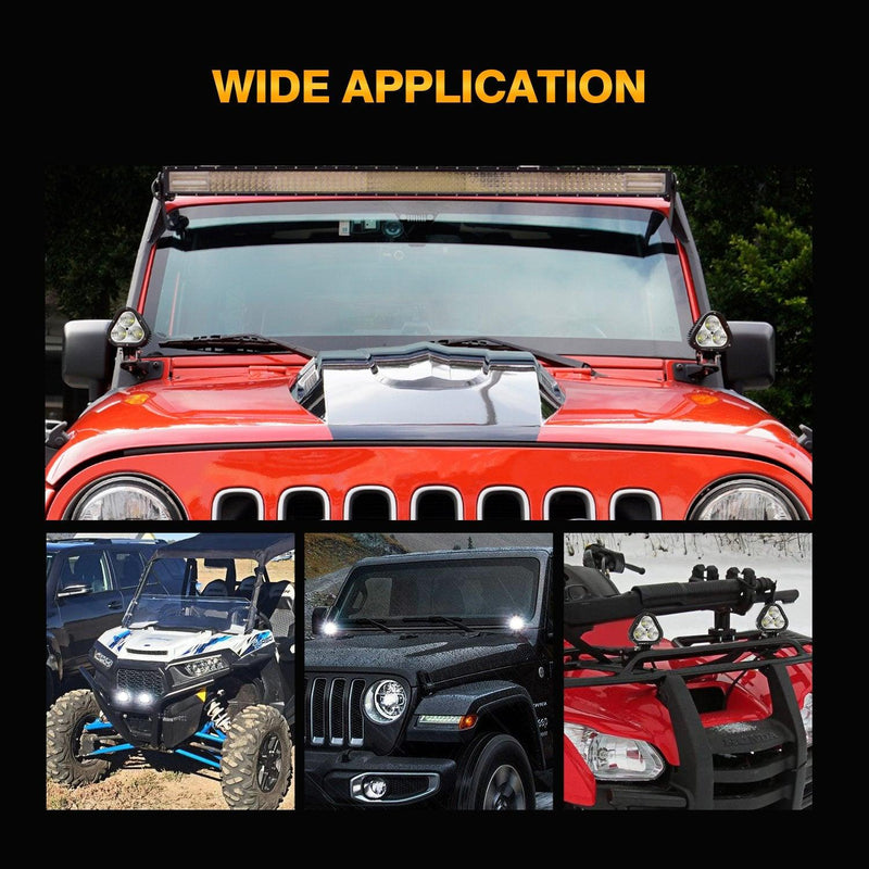 Load image into Gallery viewer, T4 Series | 4 Inch 90W Triangle Spot White LED Pods Lights
