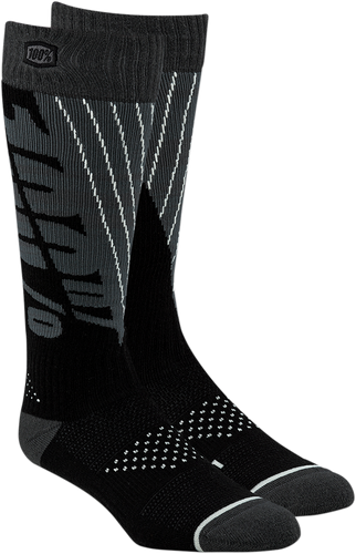 100% Torque Comfort Moto Socks - Black/Gray - Small/Medium 24007-353-17