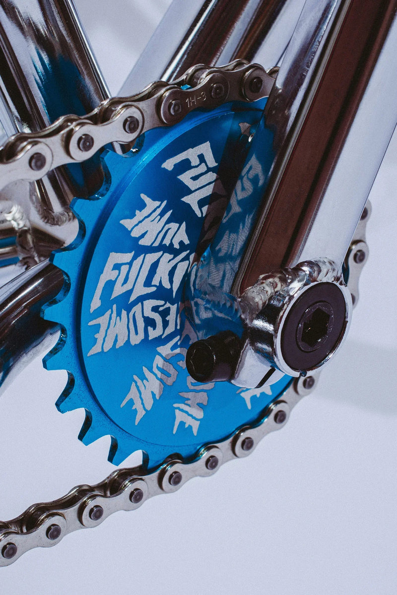 Load image into Gallery viewer, Cult x Fucking Awesome 26″ Cruiser Complete Bike - Chrome/Blue
