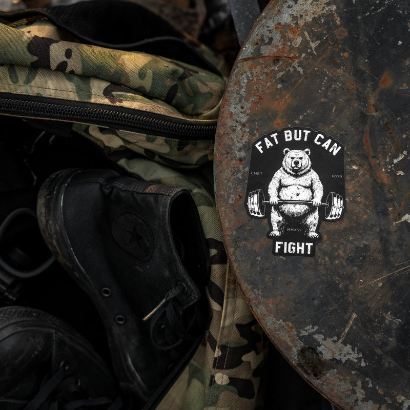 Load image into Gallery viewer, Fat But Can Fight Decal
