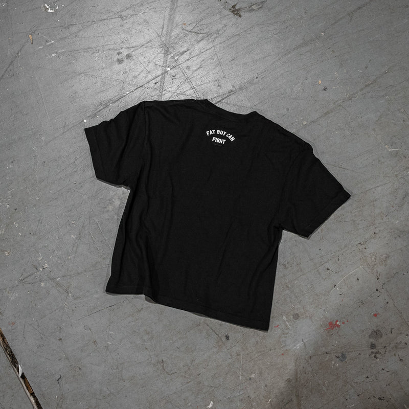 Load image into Gallery viewer, Fat But Can Fight Women's Crop Heavyweight Tee
