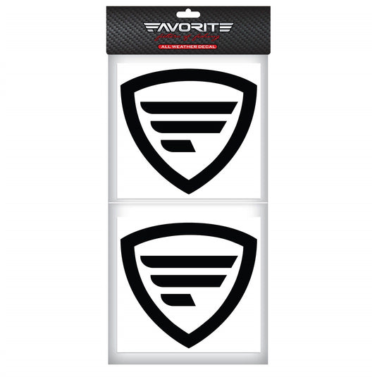 Favorite Shield Decal Black