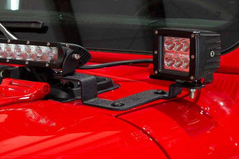 Load image into Gallery viewer, Fishbone Offroad Cowl Light Brackets for 2018 &amp; Up Jeep Wrangler/Gladiator FB21110
