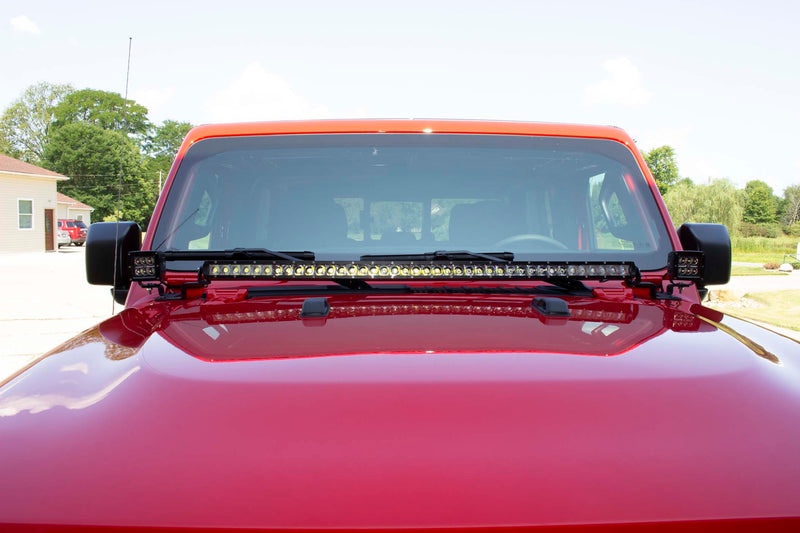 Load image into Gallery viewer, Fishbone Offroad Cowl Light Brackets for 2018 &amp; Up Jeep Wrangler/Gladiator FB21110
