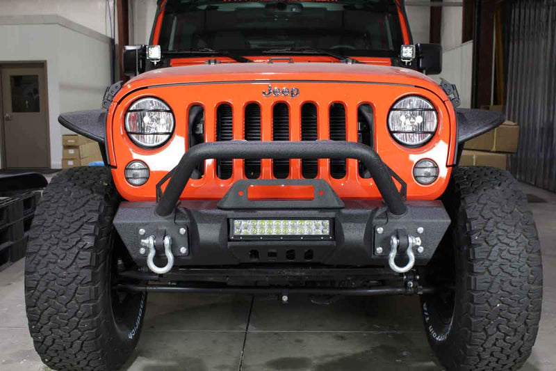 Load image into Gallery viewer, Fishbone Offroad Front Stubby Winch Bumper 2007-2018 Jeep Wrangler FB22004

