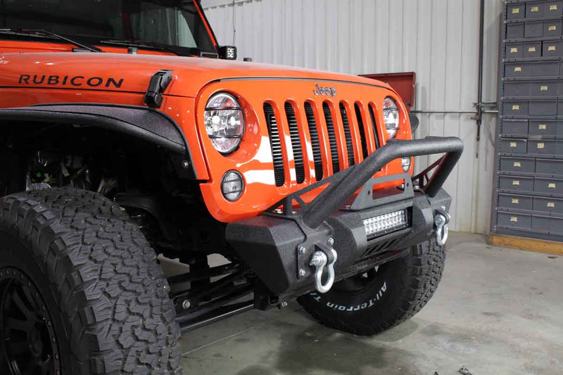 Load image into Gallery viewer, Fishbone Offroad Front Stubby Winch Bumper 2007-2018 Jeep Wrangler FB22004
