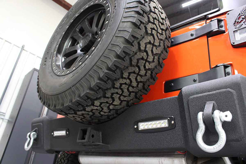 Load image into Gallery viewer, Fishbone Offroad Rear Bumper with LED Lights for 2007-2018 Jeep Wrangler FB22032
