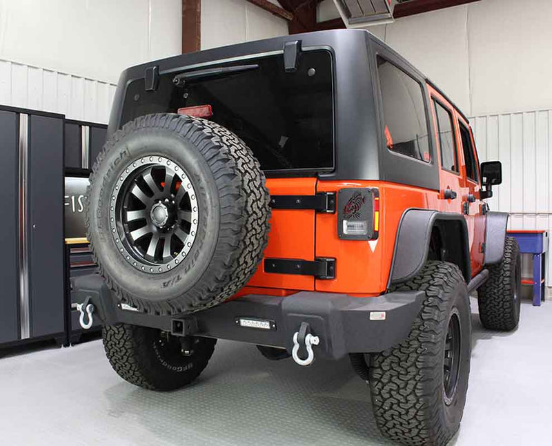 Load image into Gallery viewer, Fishbone Offroad Rear Bumper with LED Lights for 2007-2018 Jeep Wrangler FB22032
