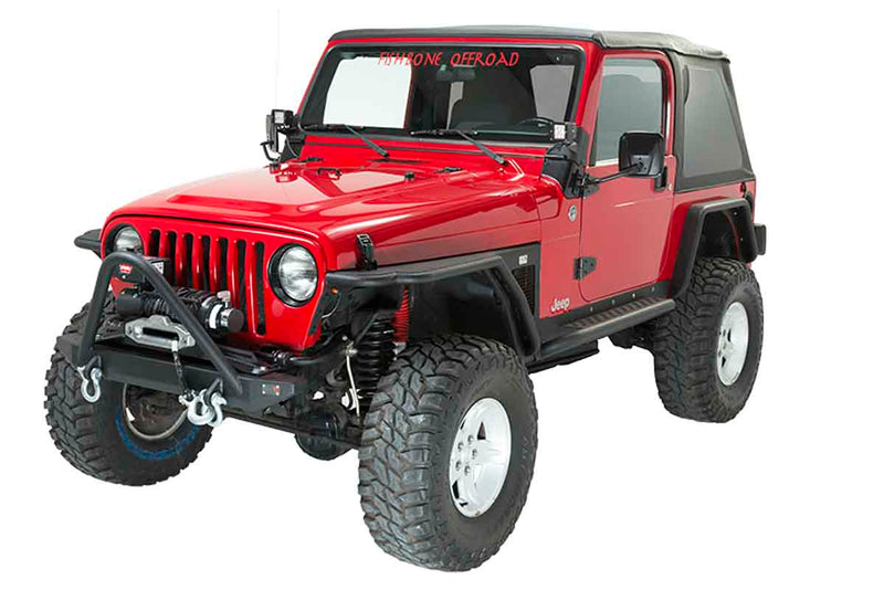 Load image into Gallery viewer, Fishbone Offroad Piranha Front Winch Bumper with Stinger for 1997-2006 Jeep Wrangler FB22047
