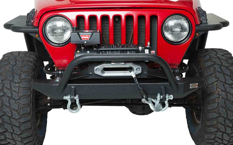 Load image into Gallery viewer, Fishbone Offroad Piranha Front Bumper with Winch Guard for 1987-2006 Jeep Wrangler FB22048
