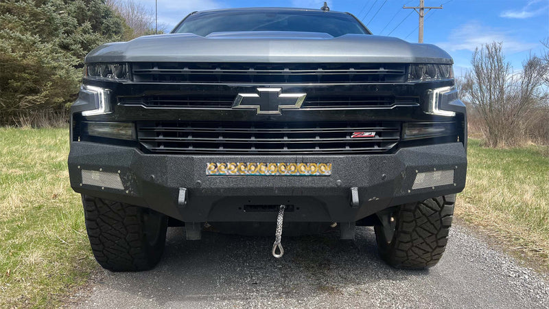Load image into Gallery viewer, Fishbone Offroad Rockfish Winch Bumper for 2019-2021 Chevy Silverado FB22389
