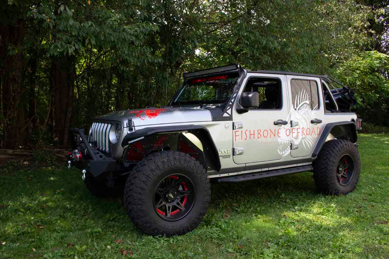 Load image into Gallery viewer, Fishbone Offroad Step Sliders 2018-2027 Jeep Wrangler JLU FB23083
