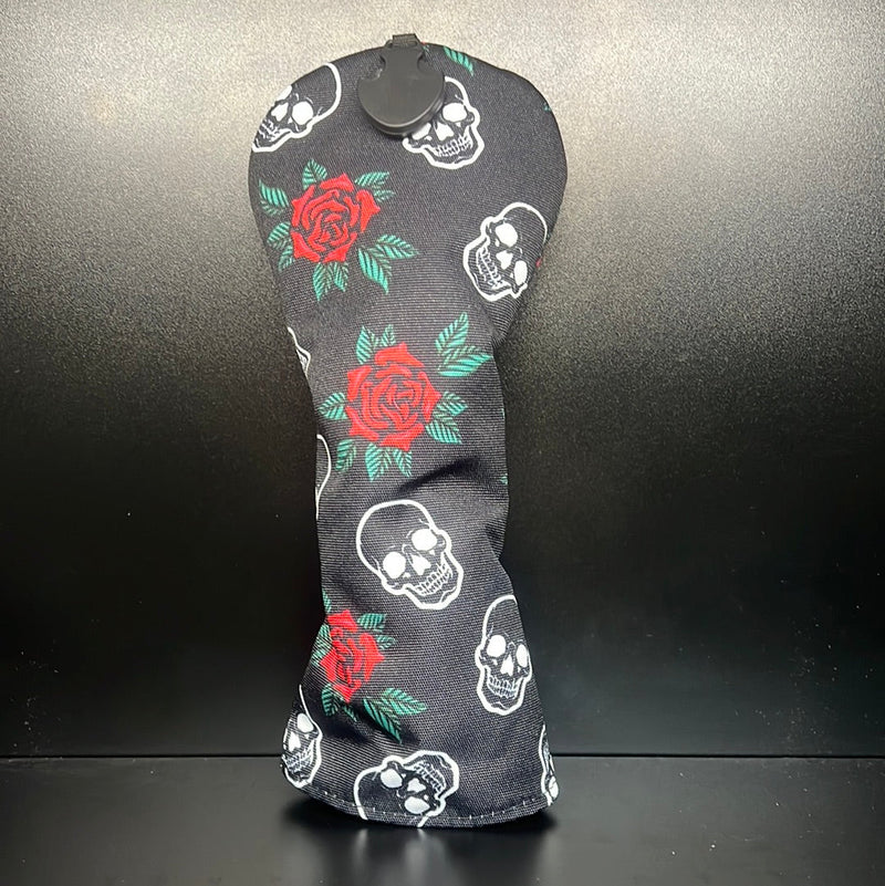 Load image into Gallery viewer, Skulls &amp; Roses Canvas Headcover

