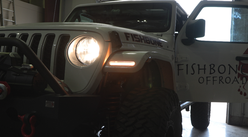 Load image into Gallery viewer, Fishbone Offroad 7" Turn Signal &amp; Side Marker Lights and Brackets FB31456
