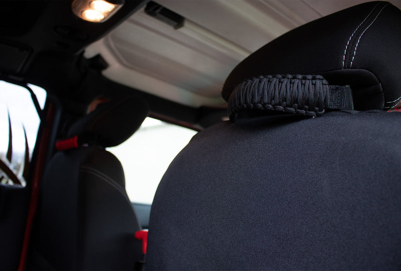 Load image into Gallery viewer, Fishbone Offroad Universal Black Paracord Grab Handles for Head Rest FB55281
