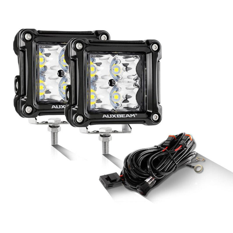 Load image into Gallery viewer, 3 Inch 40W LED Pods Light Spot/Flood Multicolor frame with wiring harness for SUV ATV UTV Trucks Pickup Boat
