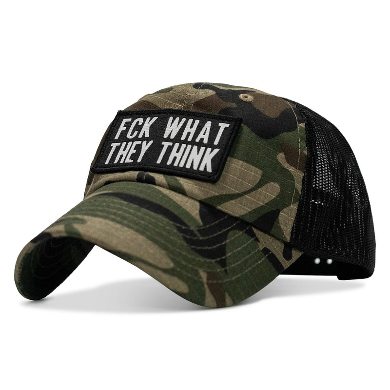 Load image into Gallery viewer, Fck What They Think Patch Tactical Ripstop Mesh Snapback Hat
