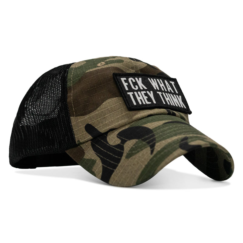 Load image into Gallery viewer, Fck What They Think Patch Tactical Ripstop Mesh Snapback Hat
