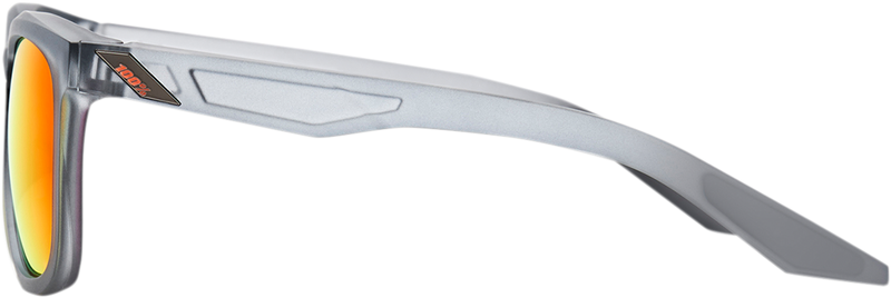 Load image into Gallery viewer, 100% Hudson Sunglasses - Crystal Gray - Red Mirror 61028-255-43
