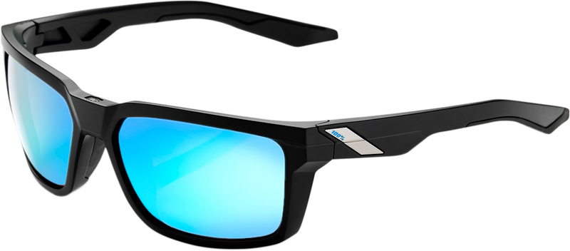 Load image into Gallery viewer, 100% Daze Sunglasses - Matte Black - Blue Mirror 61030-019-75
