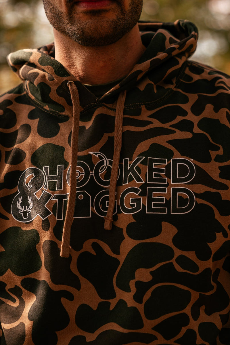 Load image into Gallery viewer, Old School Camo Logo Hoodie
