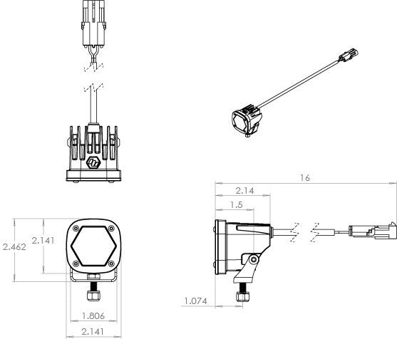 Load image into Gallery viewer, Baja Designs S1 LED Light with Mount – Wide, Work, Spot
