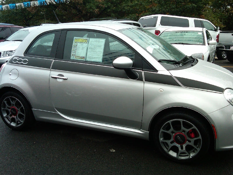 Load image into Gallery viewer, &quot;500&quot; Side Stripe Decals for 2011-2020 Fiat 500 (x2)
