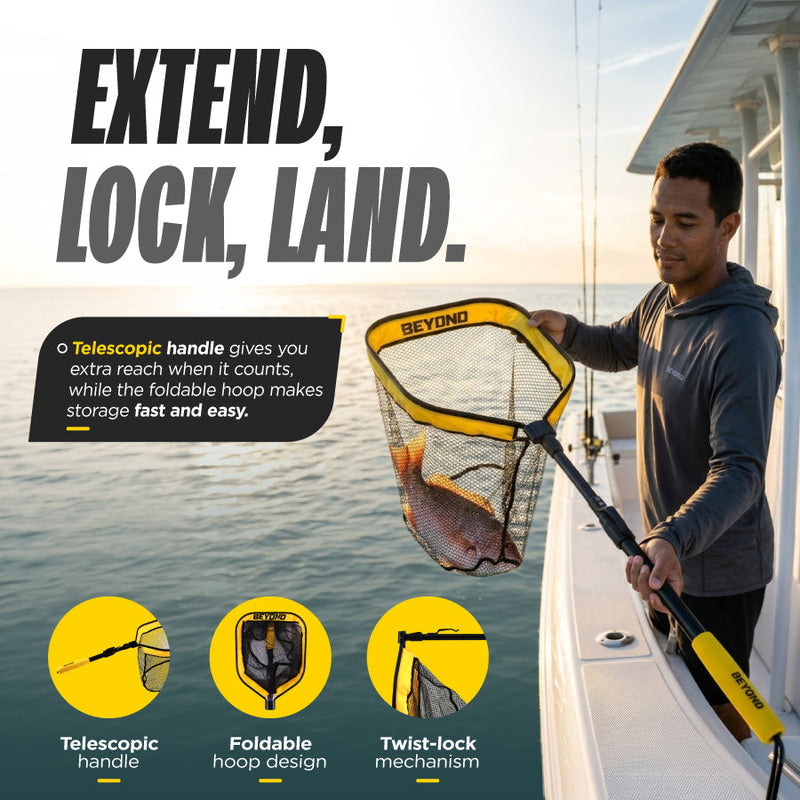Load image into Gallery viewer, Beyond Braid Floating Fishing Net with Handle

