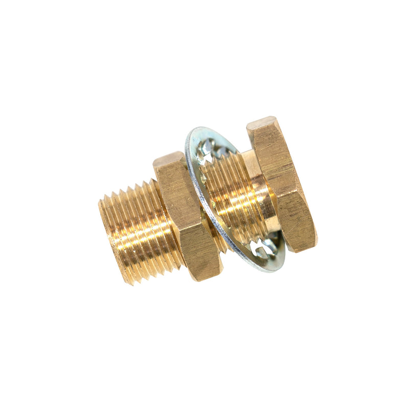 Load image into Gallery viewer, 1/4" FPT x 1/4" FPT Brass Bulkhead
