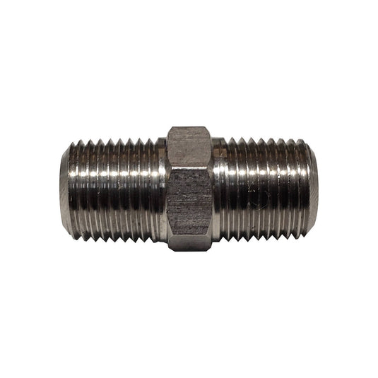 1/8" MNPT x 1/8" MNPT Stainless Steel Nipple