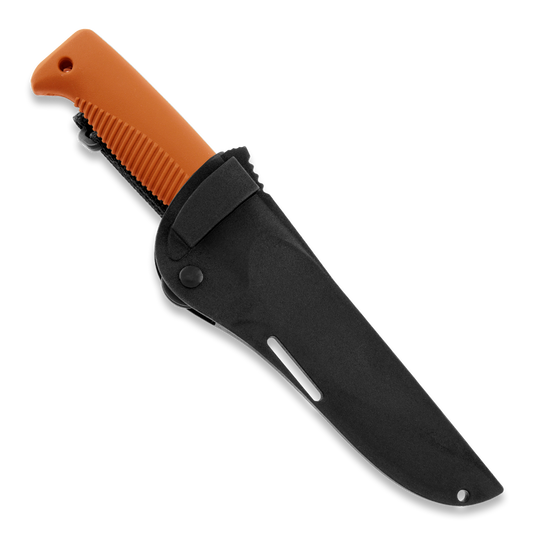 Peltonen M07 Ranger Puukko Black Cerakote Orange Handle FJP137