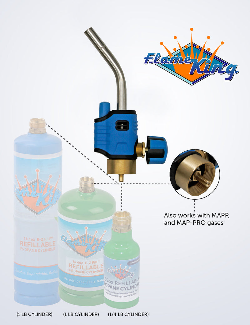 Load image into Gallery viewer, Flame King Trigger Start Lighter Welding Propane Gas Blow Torch Head
