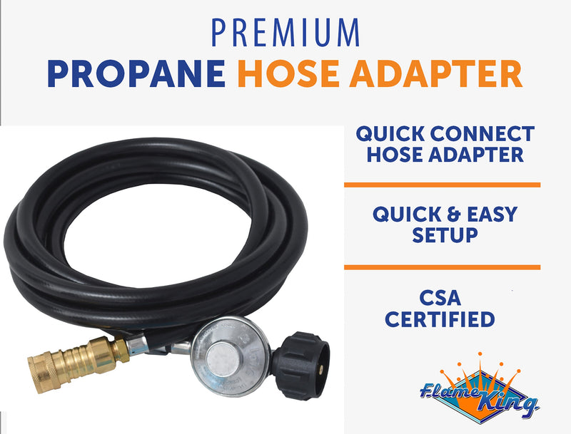 Load image into Gallery viewer, 12FT QCC/Type 1 Regulator Hose with 1/4 Quick-Connect Adapter for Flame King Heaters and Buddy Mr Heaters
