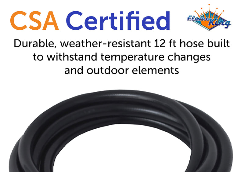 Load image into Gallery viewer, 12FT QCC/Type 1 Regulator Hose with 1/4 Quick-Connect Adapter for Flame King Heaters and Buddy Mr Heaters
