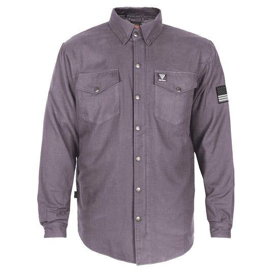 Protective Flannel Shirt - Grey Solid